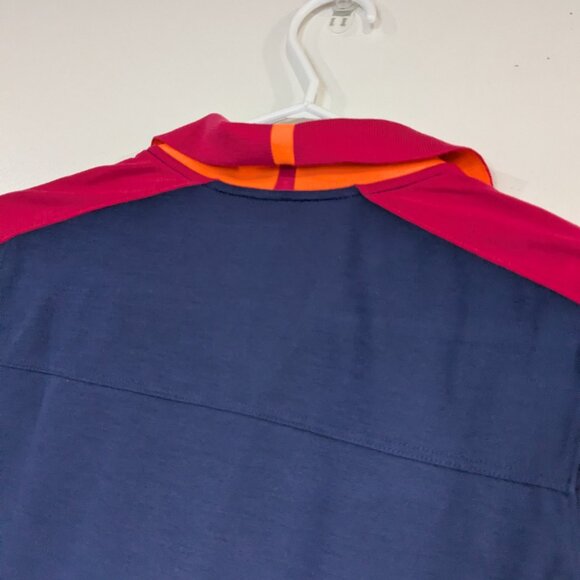 Oakley Honda Classic Polo Tee Navy Blue Orange Pink Size Small - Picture 5 of 5
